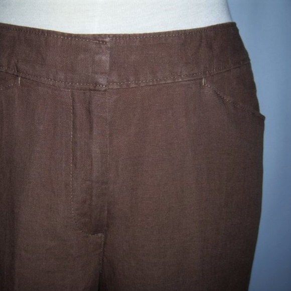 J. Jill Pants & Jumpsuits Nwt Jjill Beautiful Brown Linen Slacks